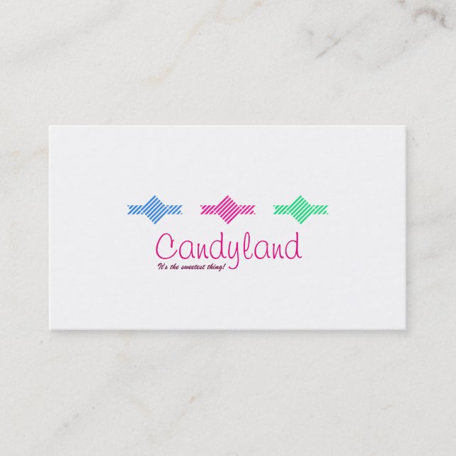 Candyland Süßigkeits-Gewohnheits-Visitenkarte Visitenkarte (Vorderseite)