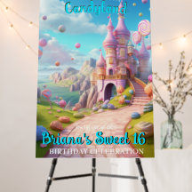 Candyland Sweet 16 Willkommensunterschrift