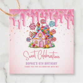 Candyland Sweet Celebration Birthday Party Geschenkanhänger