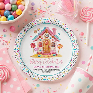 Candyland Sweet Celebration Kindergeburtstag Party Pappteller