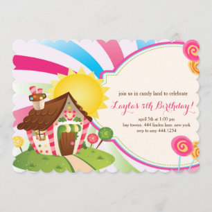 Candyland Sweet Shop Einladungen zum Geburtstag