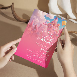 Candyland World Babydusche Einladung