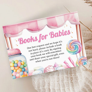 Candyland-Zwillinge Baby Shower Bücher für Baby Begleitkarte