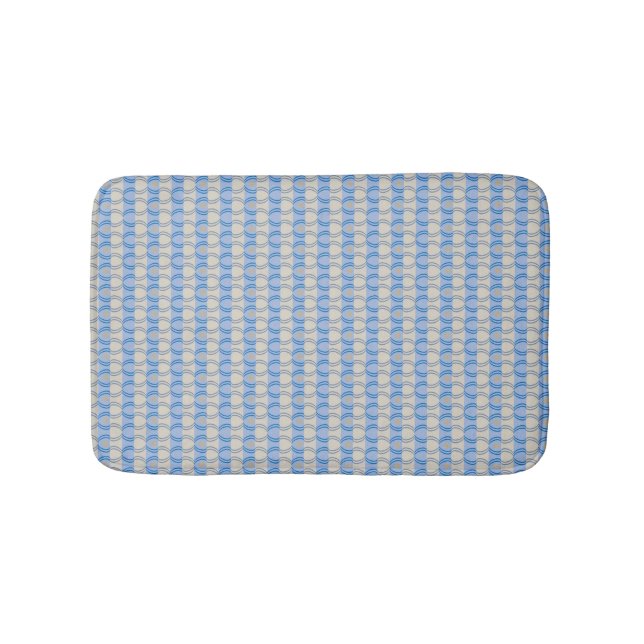 Candystripe Blau auf lagertan Badematte (Vorderseite)