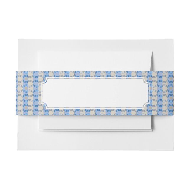 Candystripe Blau auf lagertan Einladungsbanderole (Vorderseite Beispiel)