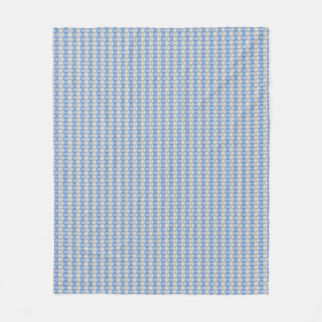 Candystripe Blau auf lagertan Fleecedecke (Vorderseite)