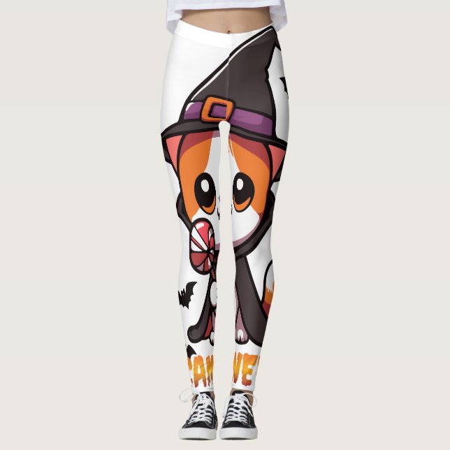candyween - cat Hexenhalloween Leggings (Vorderseite)