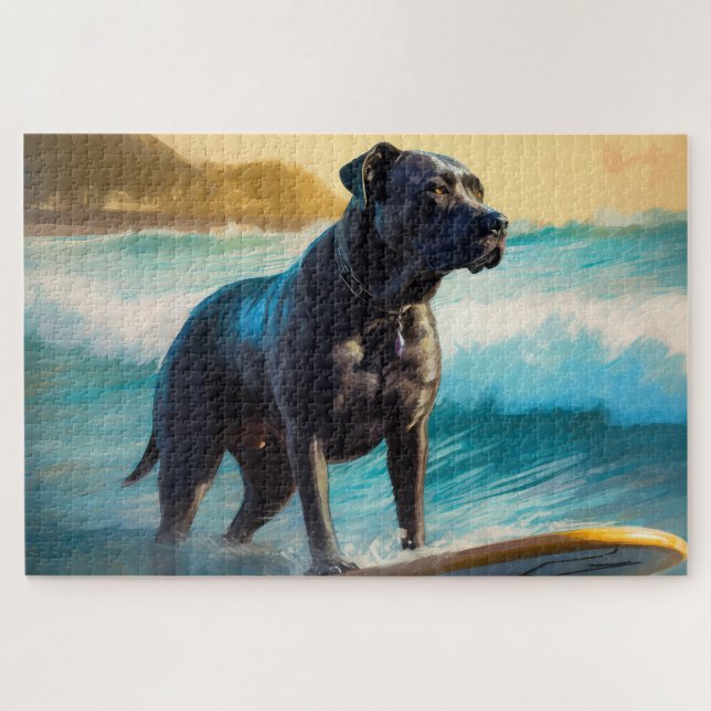 Cane Corso Beach Surfgrafik (Horizontal)