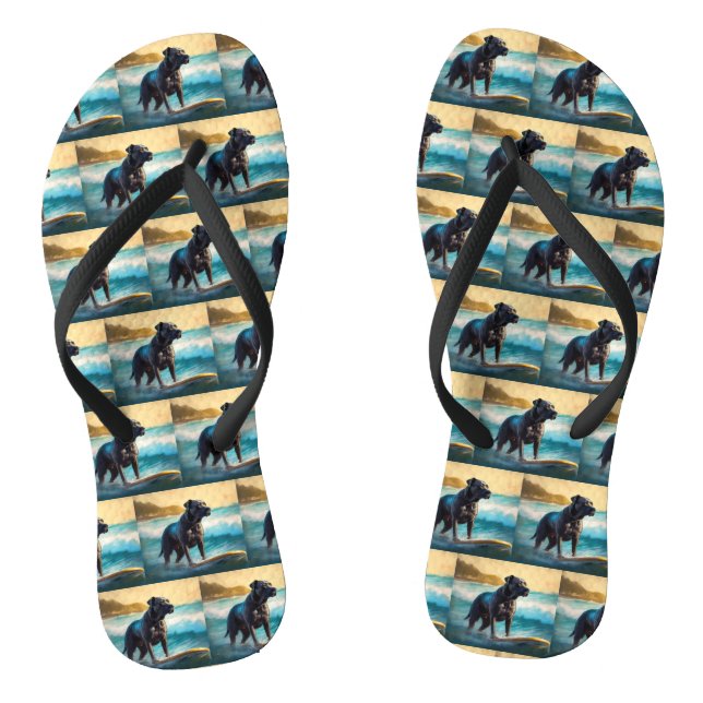 Cane Corso Beach Surfgrafik Flip Flops (Fußbett)