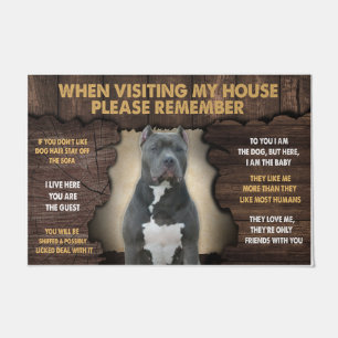 Cane Corso bei einem Besuch in meinem Haus bitte b Fußmatte