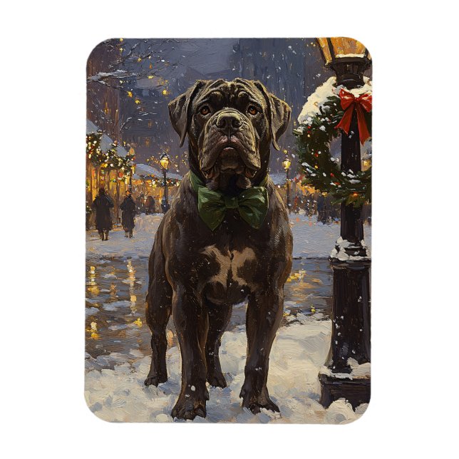 Cane Corso Christmas Flexible Magnet (Vertikal)
