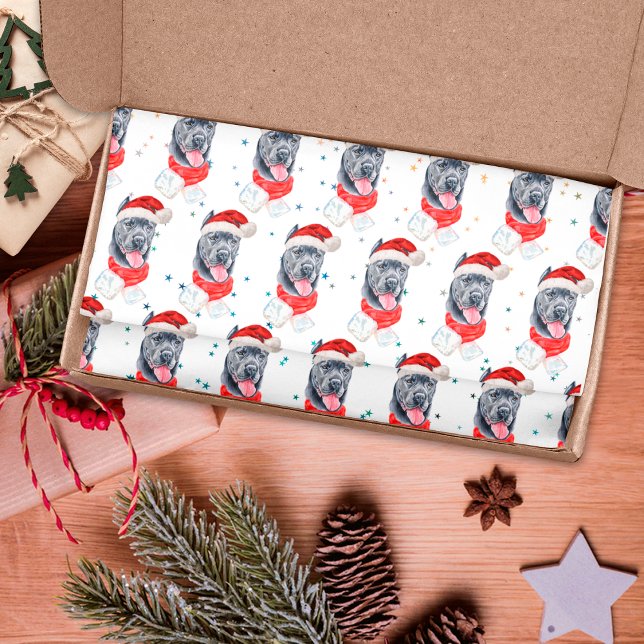Cane Corso Dog Breed Christmas Stars Seidenpapier (Von Creator hochgeladen)