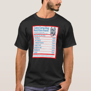 Cane Corso Dog Breed Owner Funny Nutrition Fakten T-Shirt