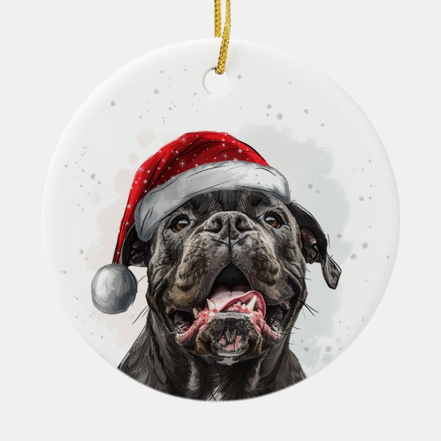Cane Corso Dog Christmas Personalized Keramik Ornament (Vorne)
