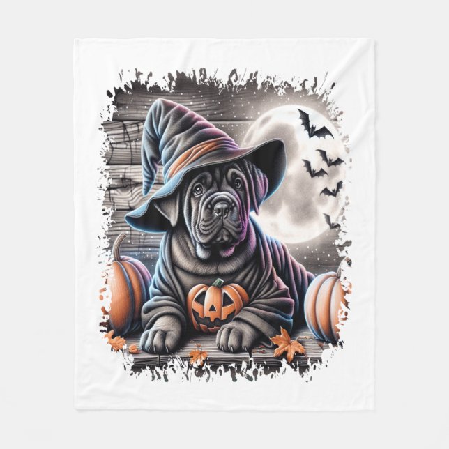 Cane Corso Dog Halloween Fleecedecke (Vorderseite)