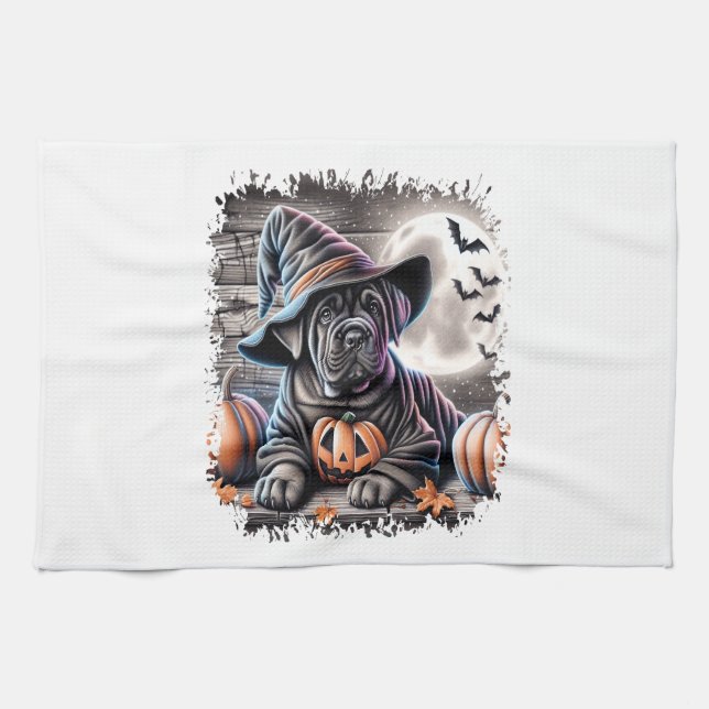 Cane Corso Dog Halloween Geschirrtuch (Horizontal)