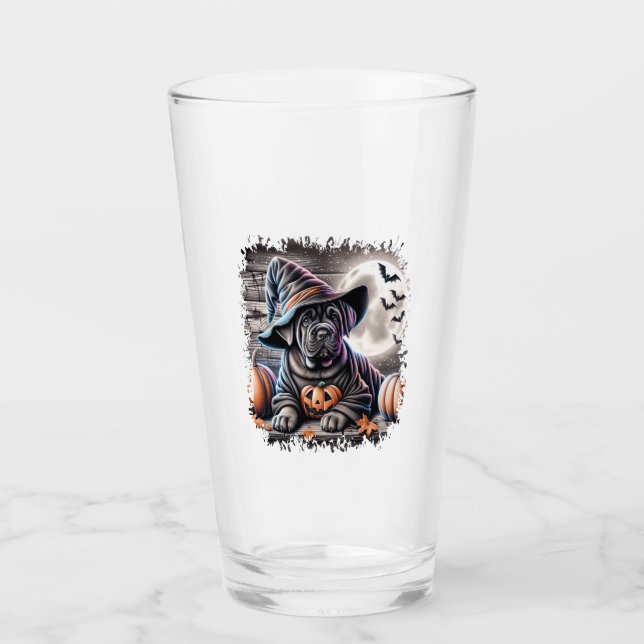 Cane Corso Dog Halloween Glas (Vorderseite)