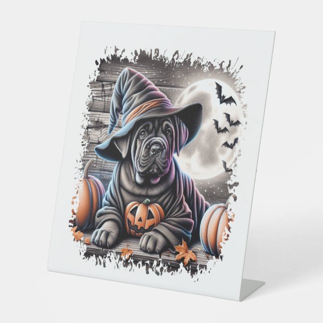 Cane Corso Dog Halloween Sockelschild (Vorderseite)