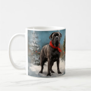 Cane Corso Dog im Schnee Weihnachten Kaffeetasse