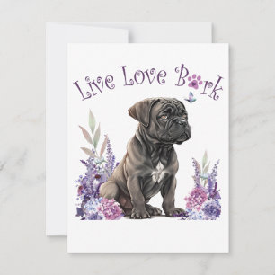 Cane Corso Dog Mama Floral Mitteilungskarte