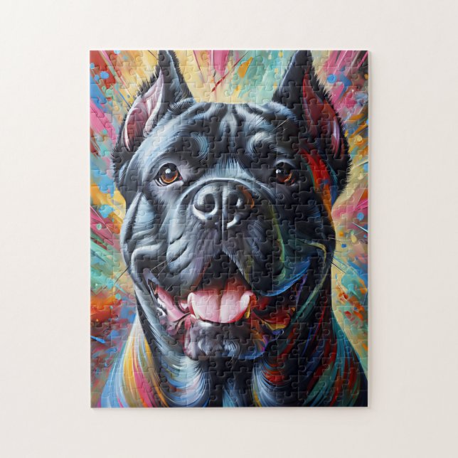 Cane Corso Dog Portrait Akrylkkunstdruckhund (Vertikal)