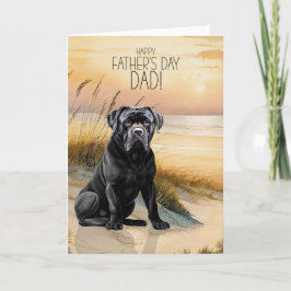Cane Corso Dog Sunset Beach Father's Day Feiertagskarte