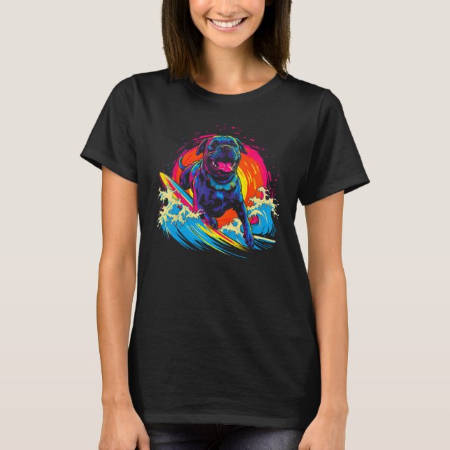 Cane Corso Dog Surfer T-Shirt (Vorderseite)