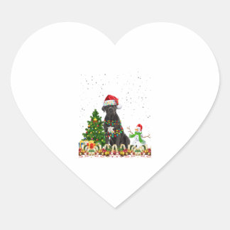 Cane Corso Dog Weihnachtsmannmütze Weihnachtsbaum Herz-Aufkleber