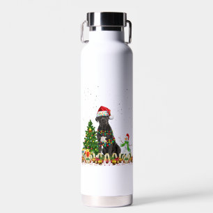 Cane Corso Dog Weihnachtsmannmütze Weihnachtsbaum Trinkflasche
