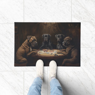 Cane Corso Dogs Poker Art Fußmatte