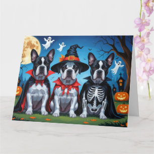 Cane Corso Dogs Pumpkin Halloween Funny Karte