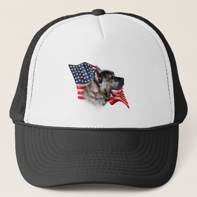 Cane Corso Flag Truckerkappe (Vorderseite)