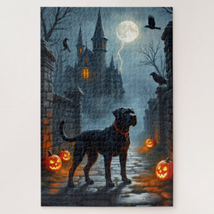 Cane Corso gotische Burg Halloween Kunst