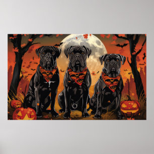 Cane Corso Halloween Gruselig Poster