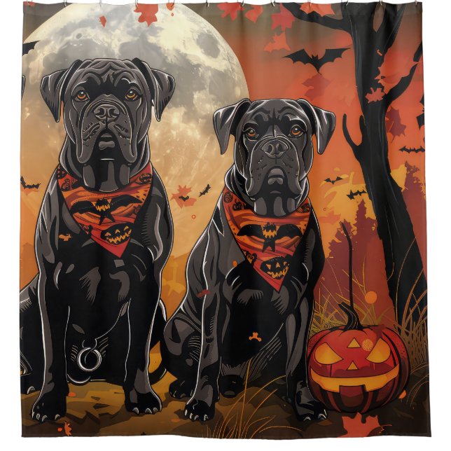Cane Corso Halloween Spooky Duschvorhang (Vorderseite)