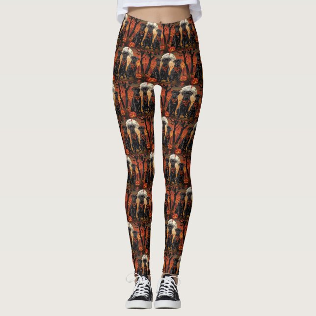Cane Corso Halloween Spooky Leggings (Vorderseite)