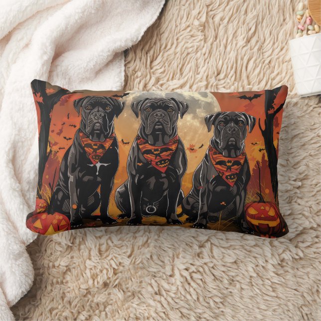 Cane Corso Halloween Spooky Lendenkissen (Decke)