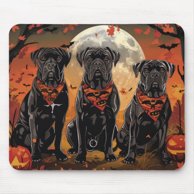 Cane Corso Halloween Spooky Mousepad (Vorne)