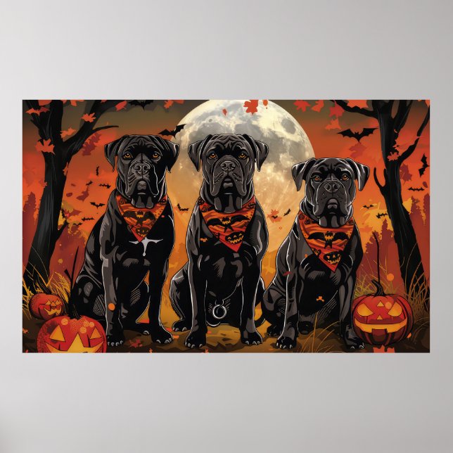 Cane Corso Halloween Spooky Poster (Vorne)