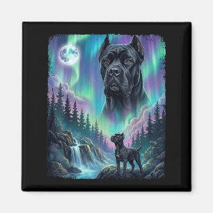 Cane Corso Heulen Nordlichter Aurora Italien Magnet