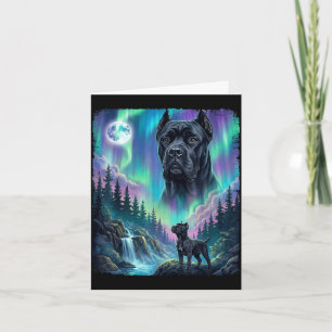 Cane corso heult Nordlichter Aurora italienisch Karte