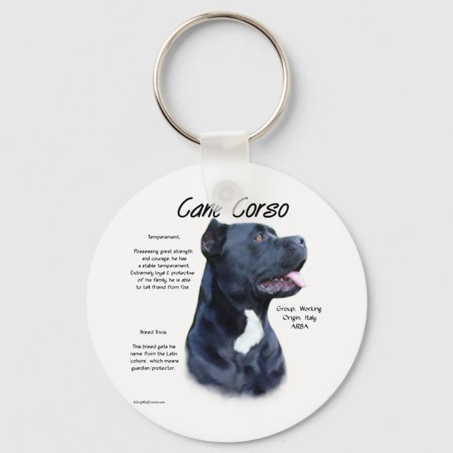 Cane Corso History Design Schlüsselanhänger (Vorderseite)