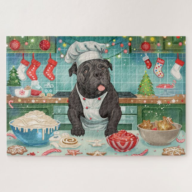 Cane Corso Holiday Baking: Feierliche Weihnachten (Horizontal)
