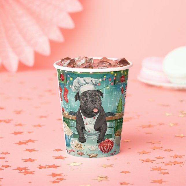Cane Corso Holiday Baking: Feierliche Weihnachten Pappbecher (Insitu)