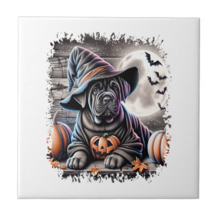 Cane Corso Hund Halloween Fliese