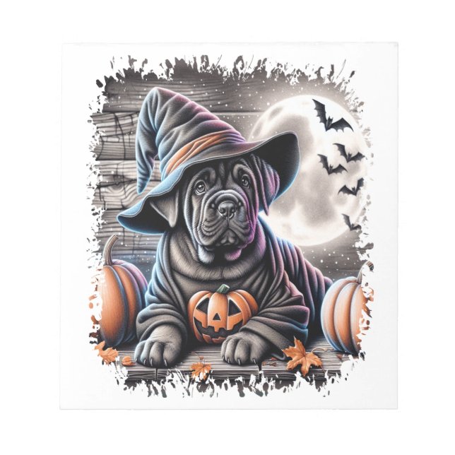 Cane Corso Hund Halloween Notizblock (Vorderseite)