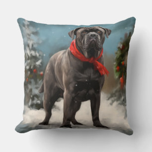 Cane Corso Hund im Schnee Weihnachten  Kissen