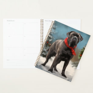 Cane Corso Hund im Schnee Weihnachten Planer