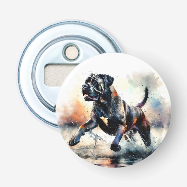 Cane Corso Hund mit Wasserfarbe Flaschenöffner (Vorderseite)