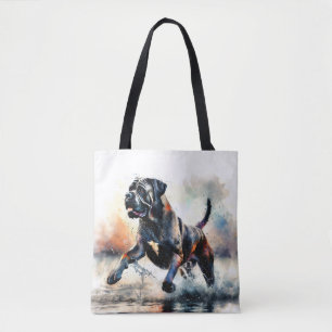 Cane Corso Hund mit Wasserfarbe Tasche